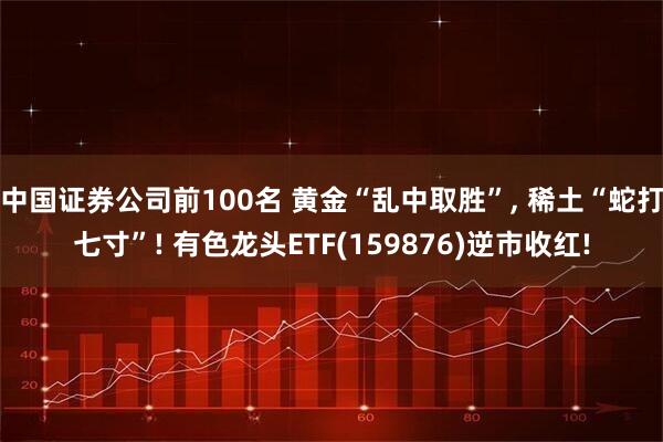 中国证券公司前100名 黄金“乱中取胜”, 稀土“蛇打七寸”! 有色龙头ETF(159876)逆市收红!